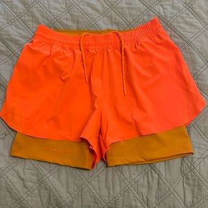Ivy park x adidas orange two in one short new never worn